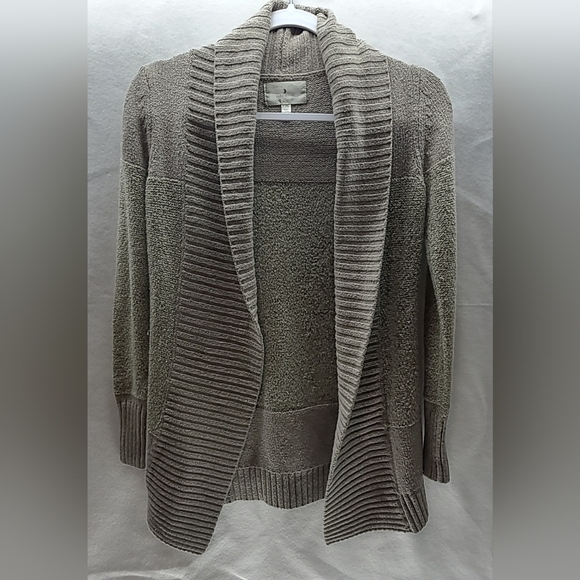 Cardigan Sweater Beige Ruby Moon Cotton Nylon Wool Blend‎ - Picture 1 of 7